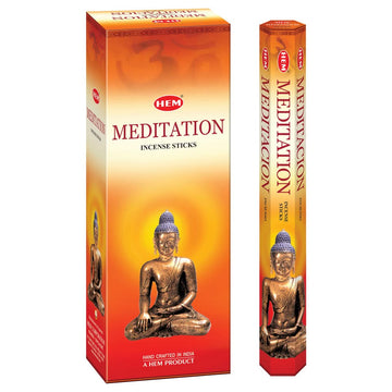 HEM Meditation Incense Sticks - Pack of 6 (20 Sticks Each)