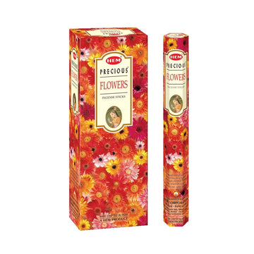 HEM Precious Flower Incense Sticks - Pack of 6 (20 Sticks Each)