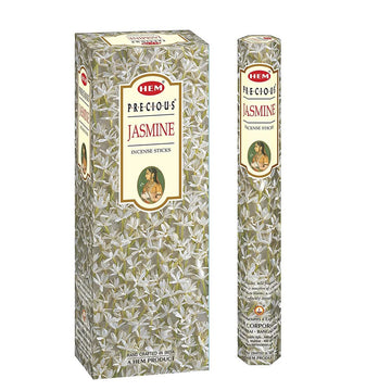 HEM Precious Jasmine Incense Sticks - Pack of 6 (20 Sticks Each)