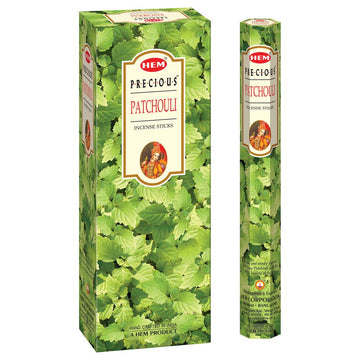 HEM Precious Patchouli Incense Sticks - Pack of 6 (20 Sticks Each)