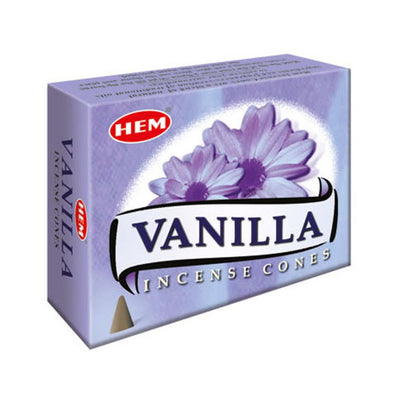 HEM Vanilla Dhoop Cones - Pack of 12 (10 Cones Each)