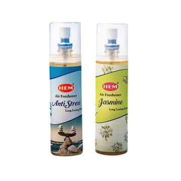 HEM Anti-Stress + Jasmine Air Freshener Pack of 2 (200 ml Each)