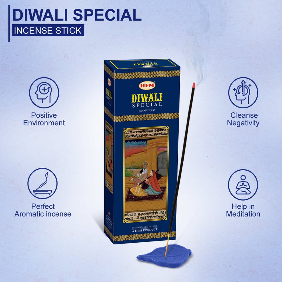 HEM Diwali Incense Sticks - Pack of 6 (20 Sticks Each)