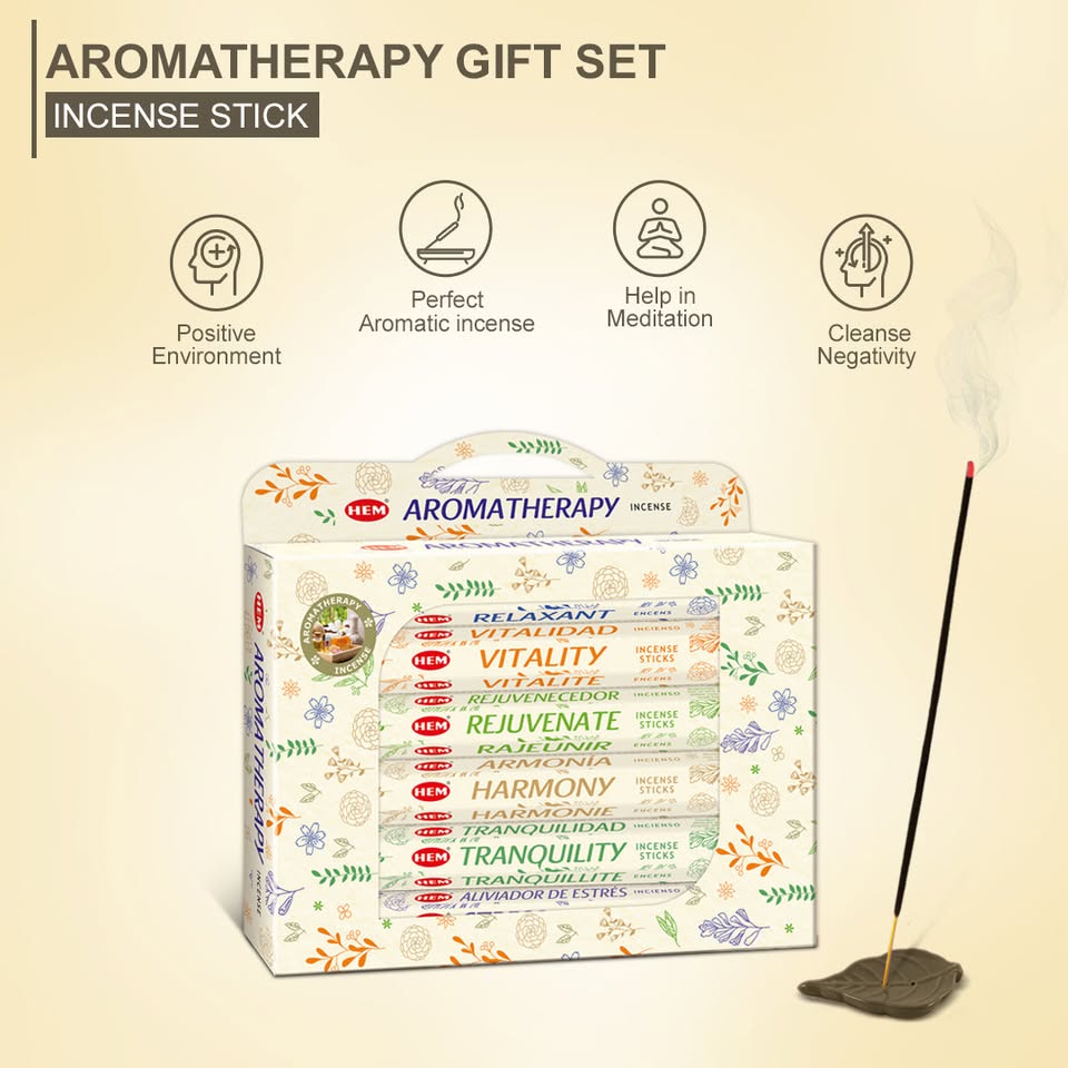 HEM Aromatherapy Gift Set Incense Sticks - Pack of 6 (20 Sticks Each)
