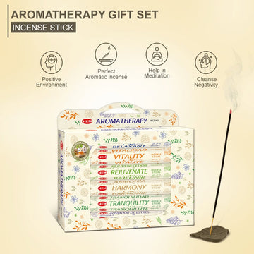 HEM Aromatherapy Gift Set Incense Sticks - Pack of 6 (20 Sticks Each)