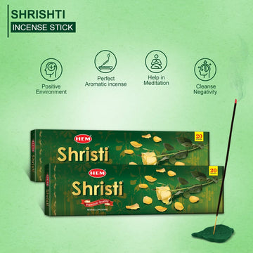 HEM Shristi Masala Incense Sticks - Pack of 2 (50g Each)
