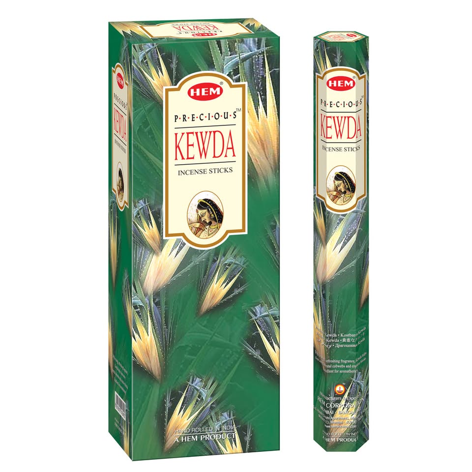 HEM Precious Kewda Incense Sticks - Pack of 6 (20 Sticks Each)