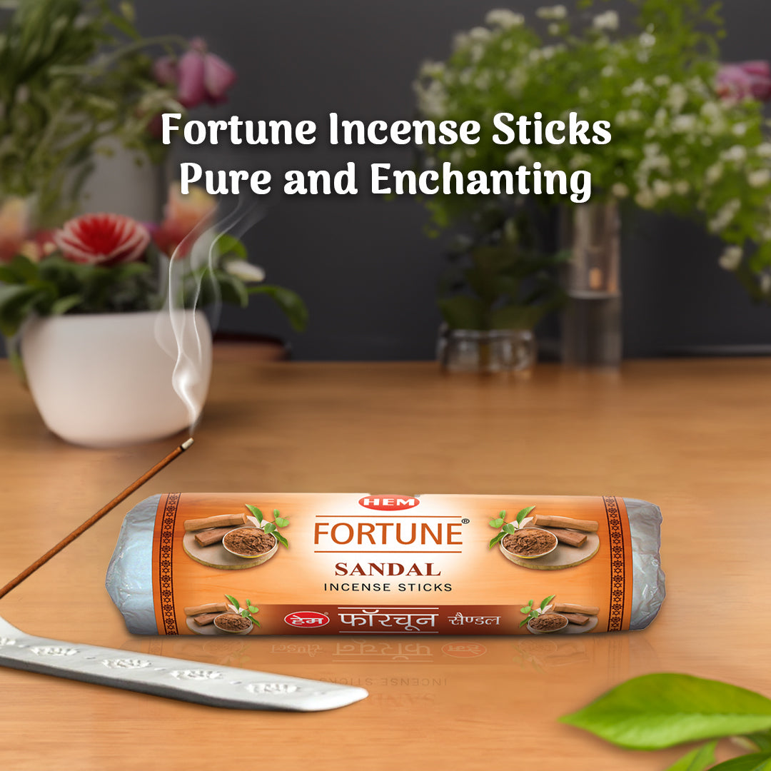 HEM Fortune Sandal Incense Sticks - Pack of 2 (250g Each)