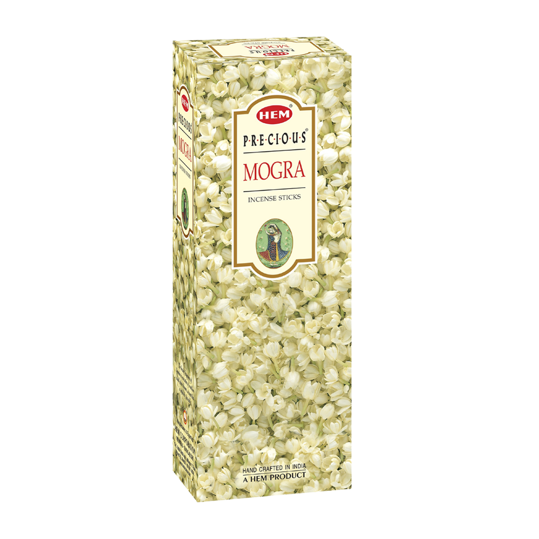 HEM Precious Mogra Incense Sticks - Pack of 6 (20 Sticks Each)