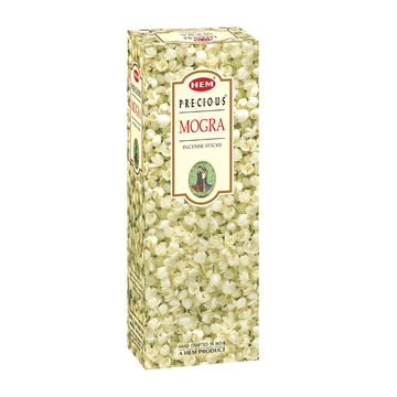 HEM Precious Mogra Incense Sticks - Pack of 6 (20 Sticks Each)