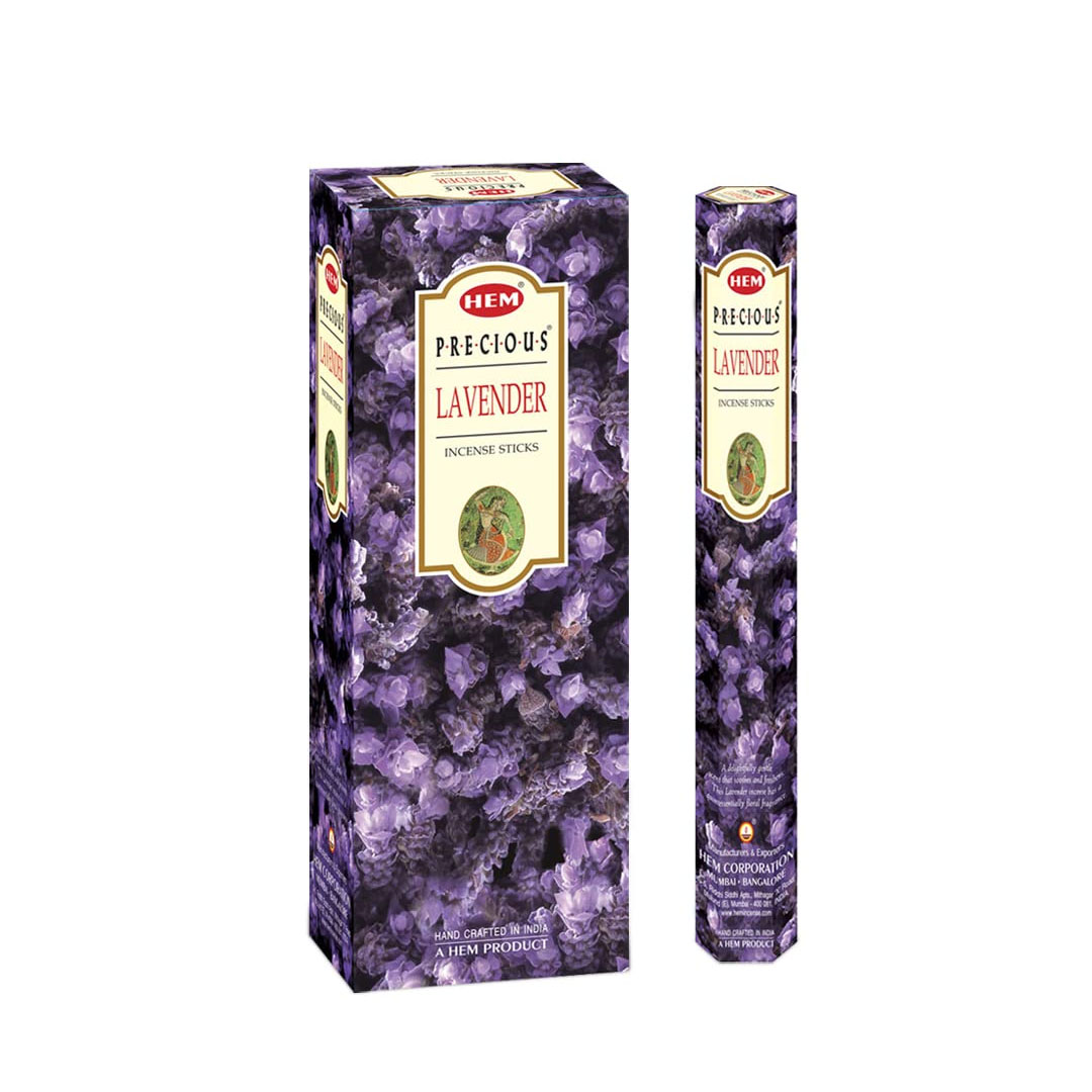 HEM Precious Lavender Incense Sticks - Pack of 6 (20 Sticks Each)