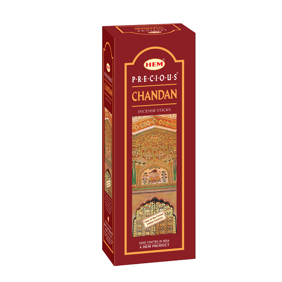 HEM Precious Chandan Incense Sticks - Pack of 6 (20 Sticks Each)
