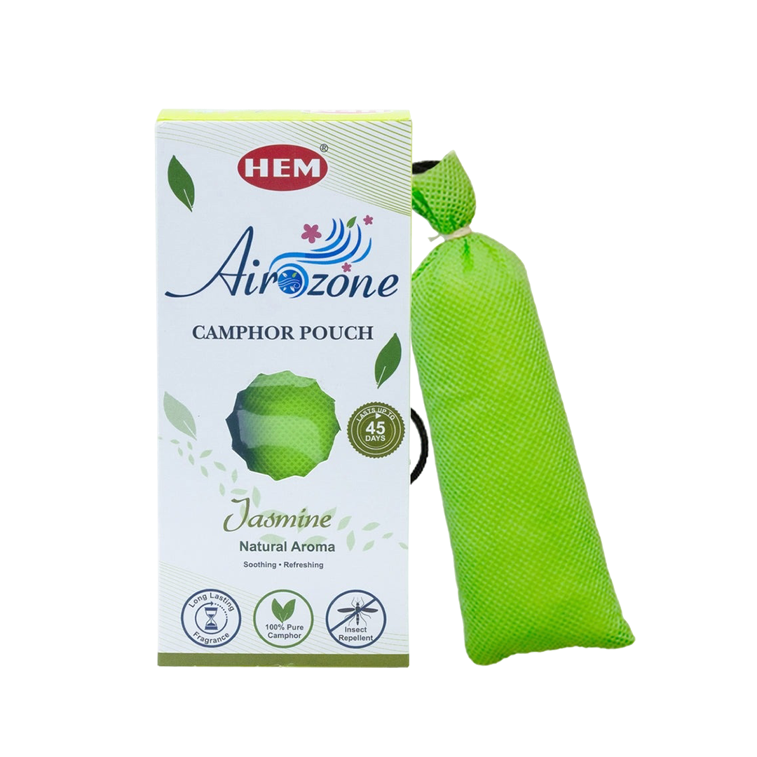 HEM Jasmine Camphor Pouch Pack of 2 (60g Each)