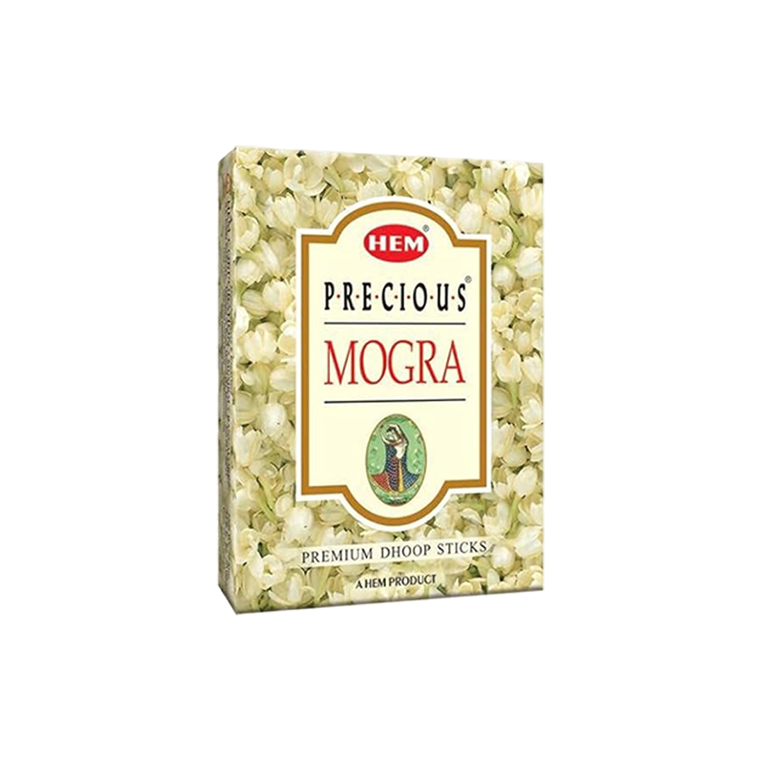 HEM Precious Mogra Dhoop Sticks - Pack of 5 (60g Each)