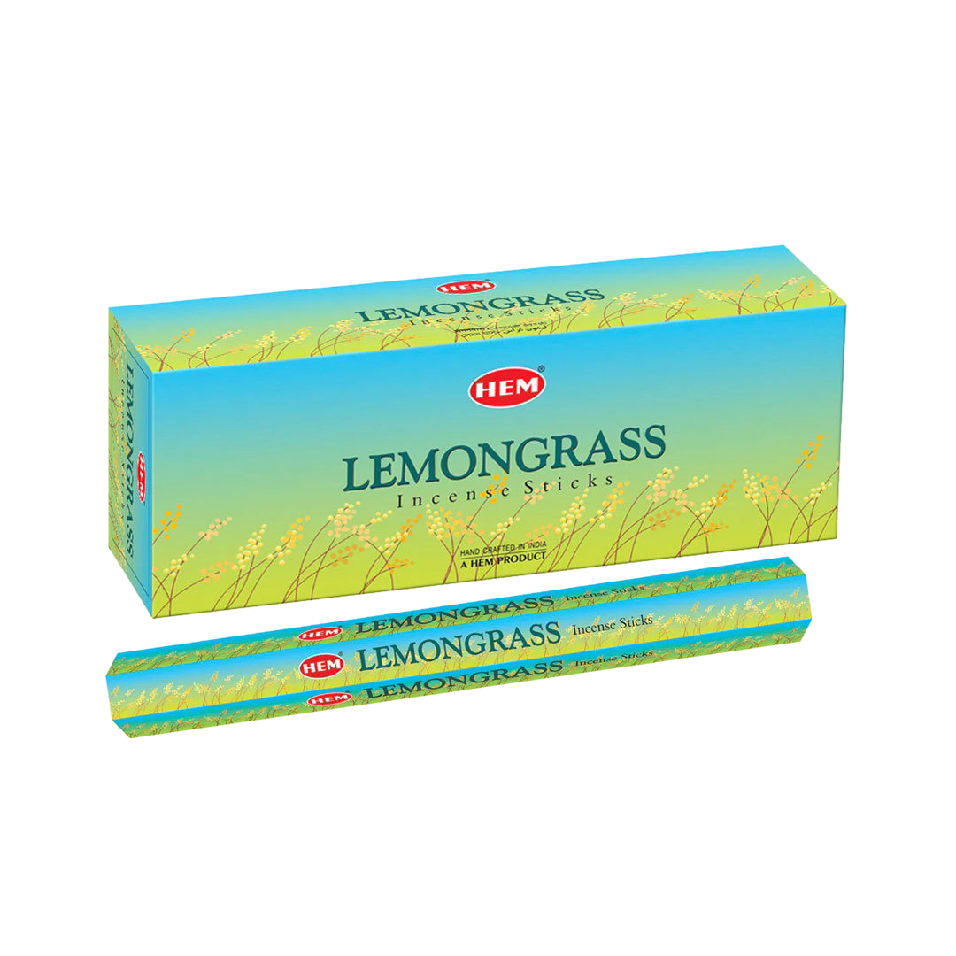 HEM Lemongrass Incense Sticks - Pack of 6 (20 Sticks Each)