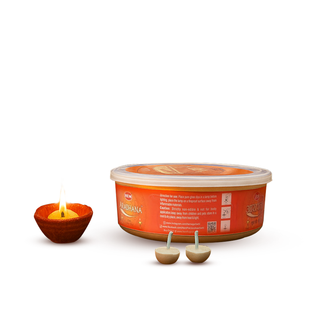 HEM Aradhana Pure Ghee Diya (100 pieces per box)