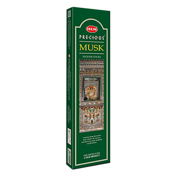 HEM Precious Musk Incense Sticks - Pack of 6 (20 Sticks Each)