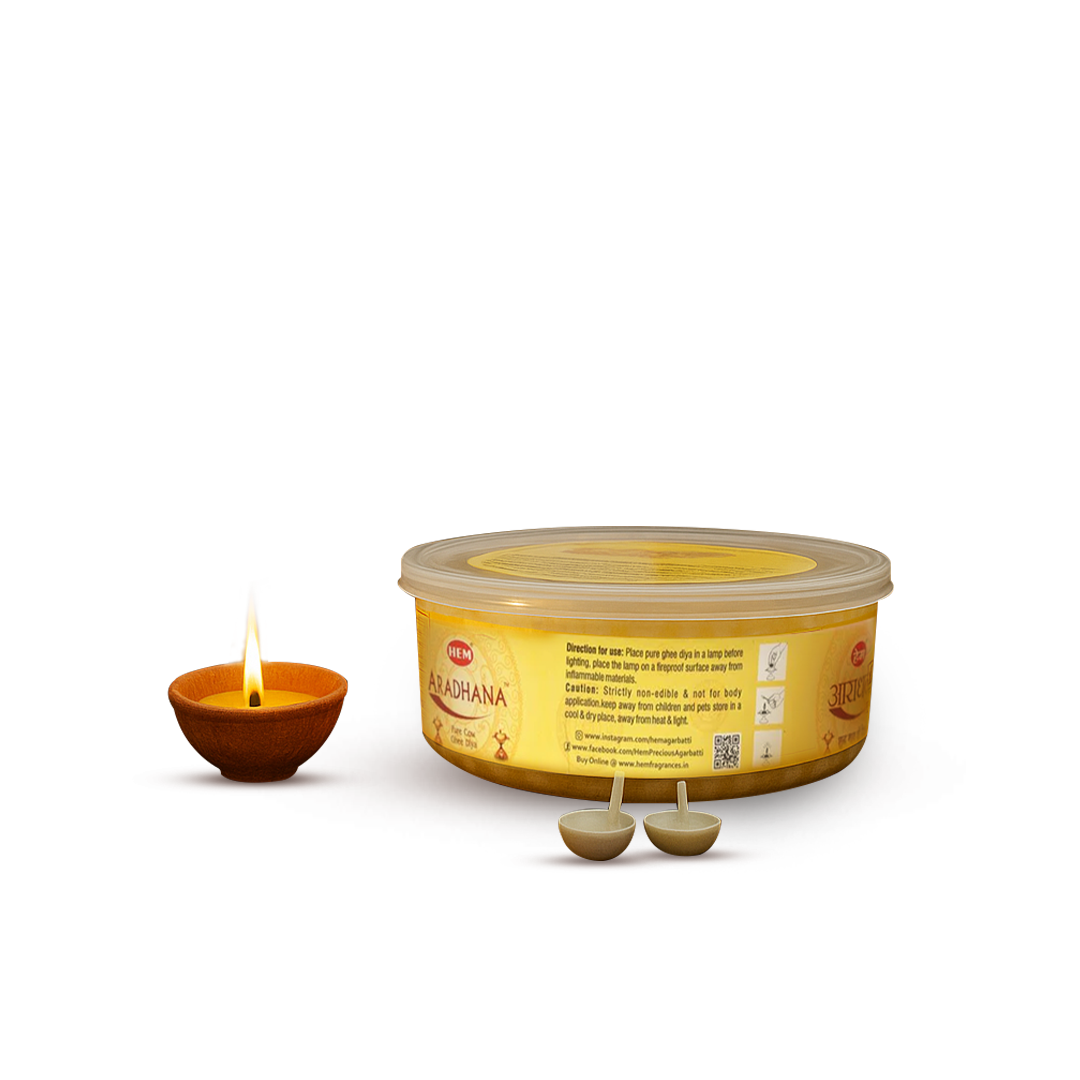 HEM Aradhana Pure Cow Ghee Diya (100 pieces per box)