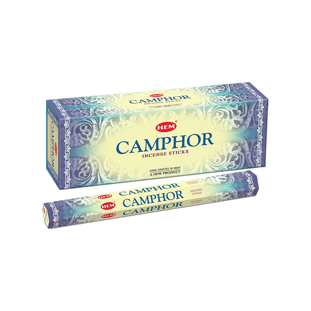 HEM Camphor Incense Sticks - Pack of 6 (20 Sticks Each)