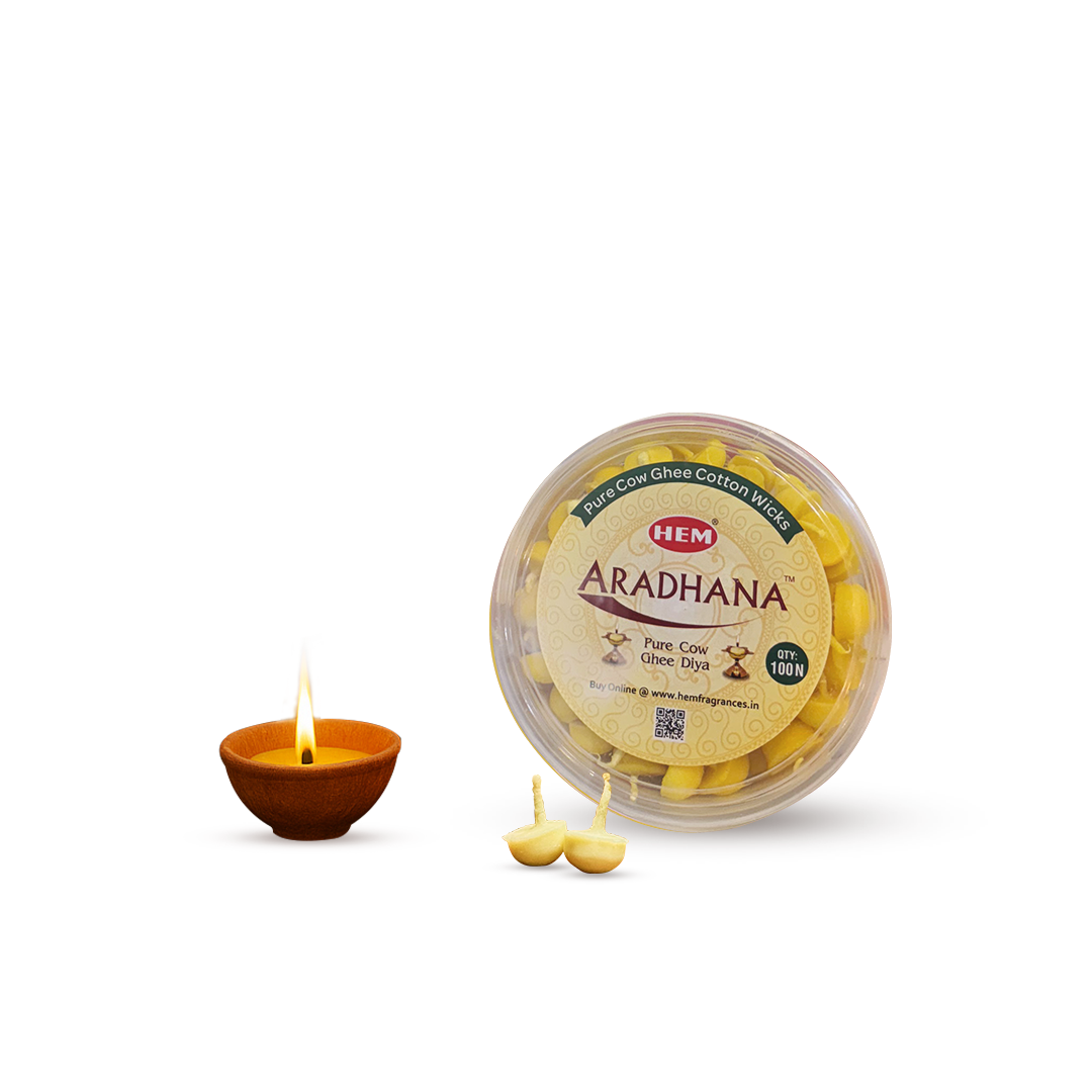 HEM Aradhana Pure Cow Ghee Diya (100 pieces per box)