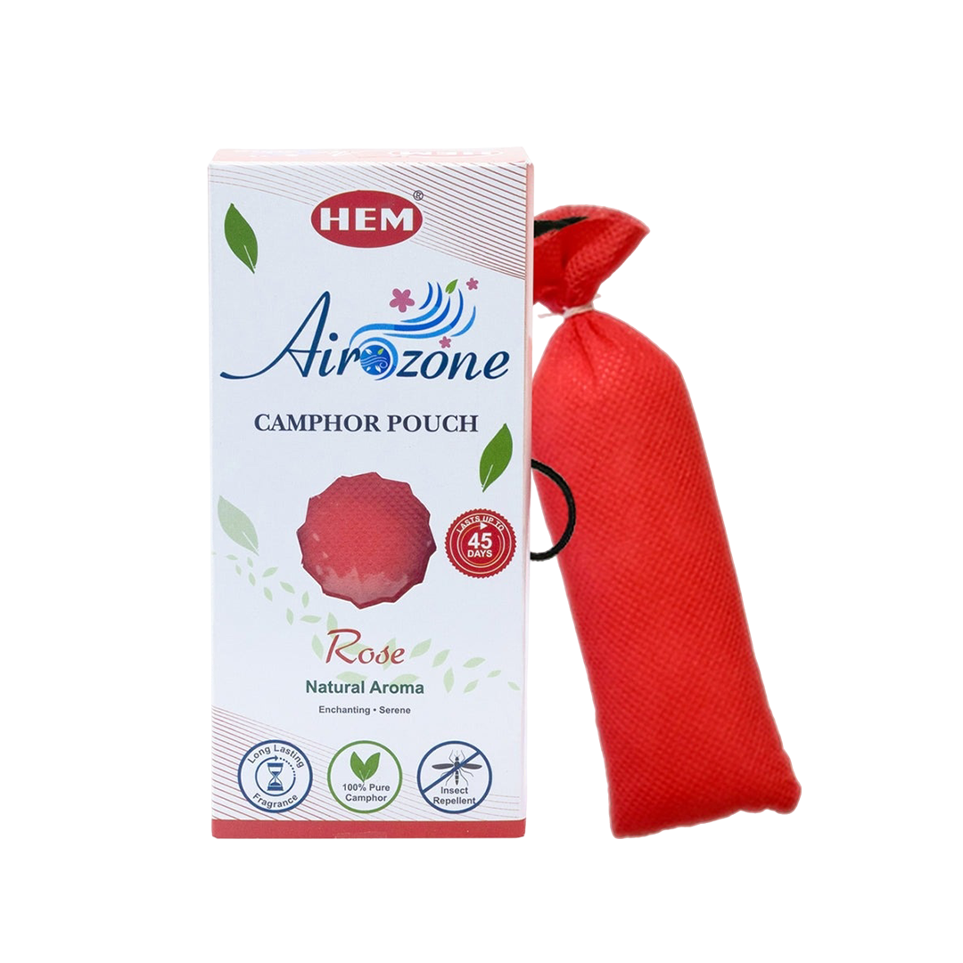 HEM Rose Camphor Pouch Pack of 2 (60g Each)