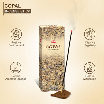 HEM Copal Incense Sticks - Pack of 6 (20 Sticks Each)