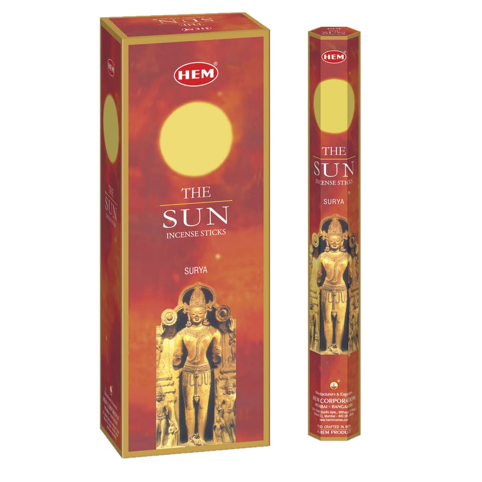 HEM The Sun Incense Sticks - Pack of 6 (20 Sticks Each)