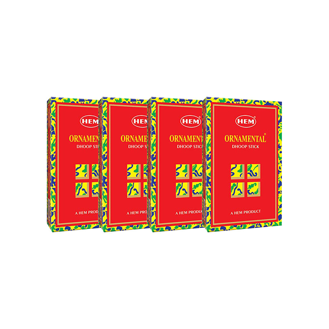 HEM Ornamental Dhoop Sticks - Pack of 4 (90g Each)