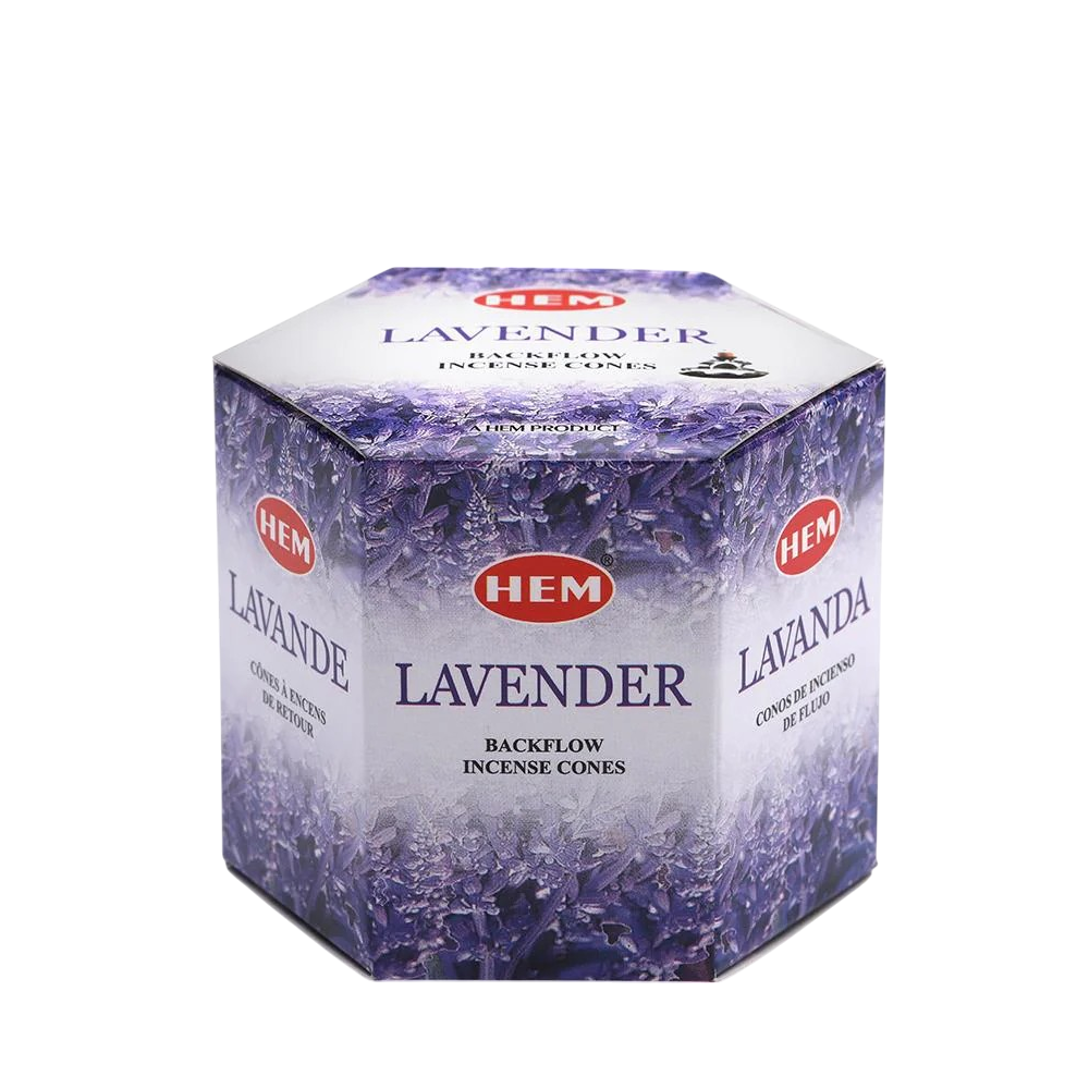 HEM Lavender Backflow Dhoop Cones Pack of 40 Cones