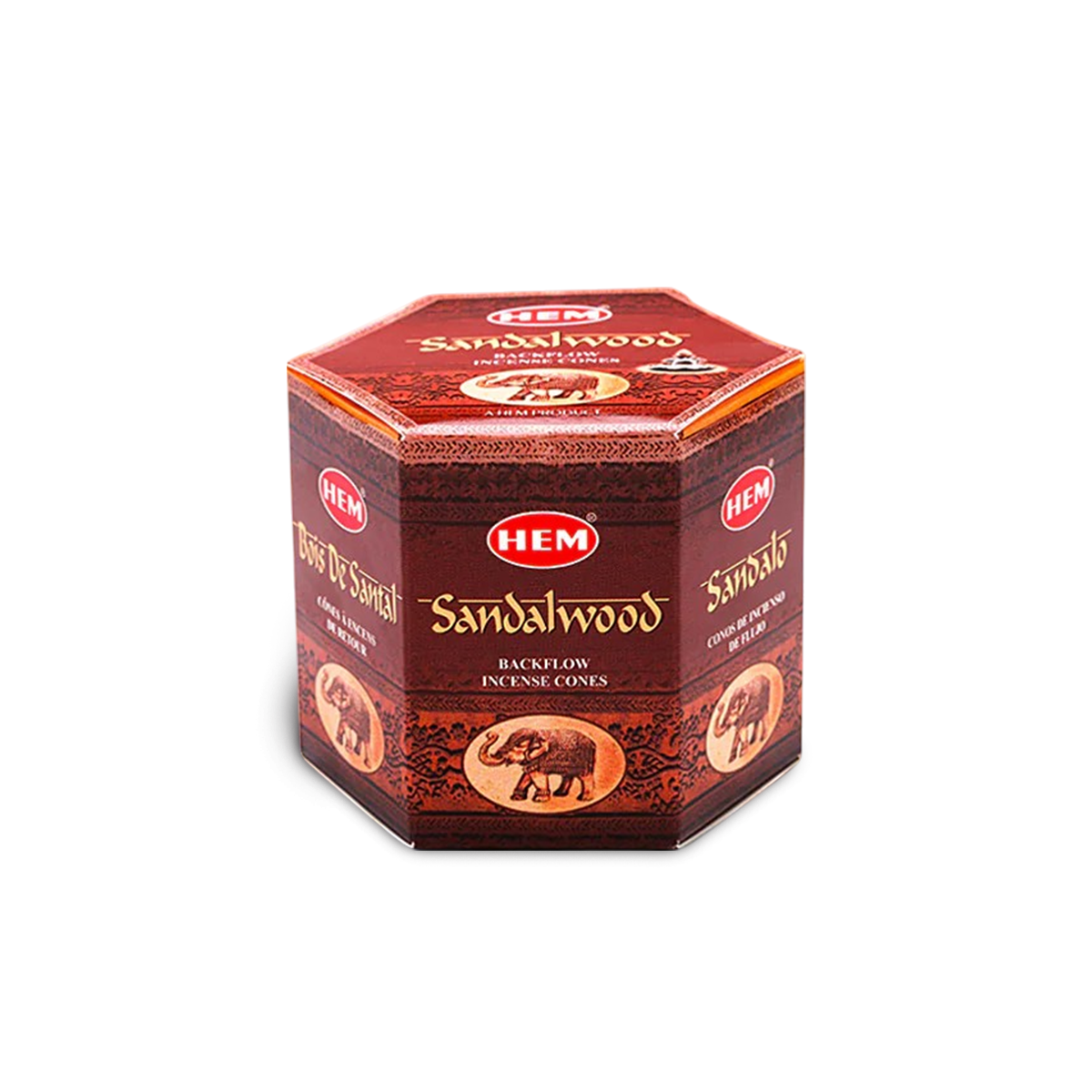 HEM Sandalwood Backflow Dhoop Cones Pack of 40 Cones