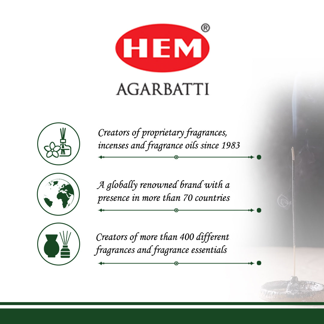 HEM Fortune Mogra Incense Sticks - Pack of 2 (250g Each)