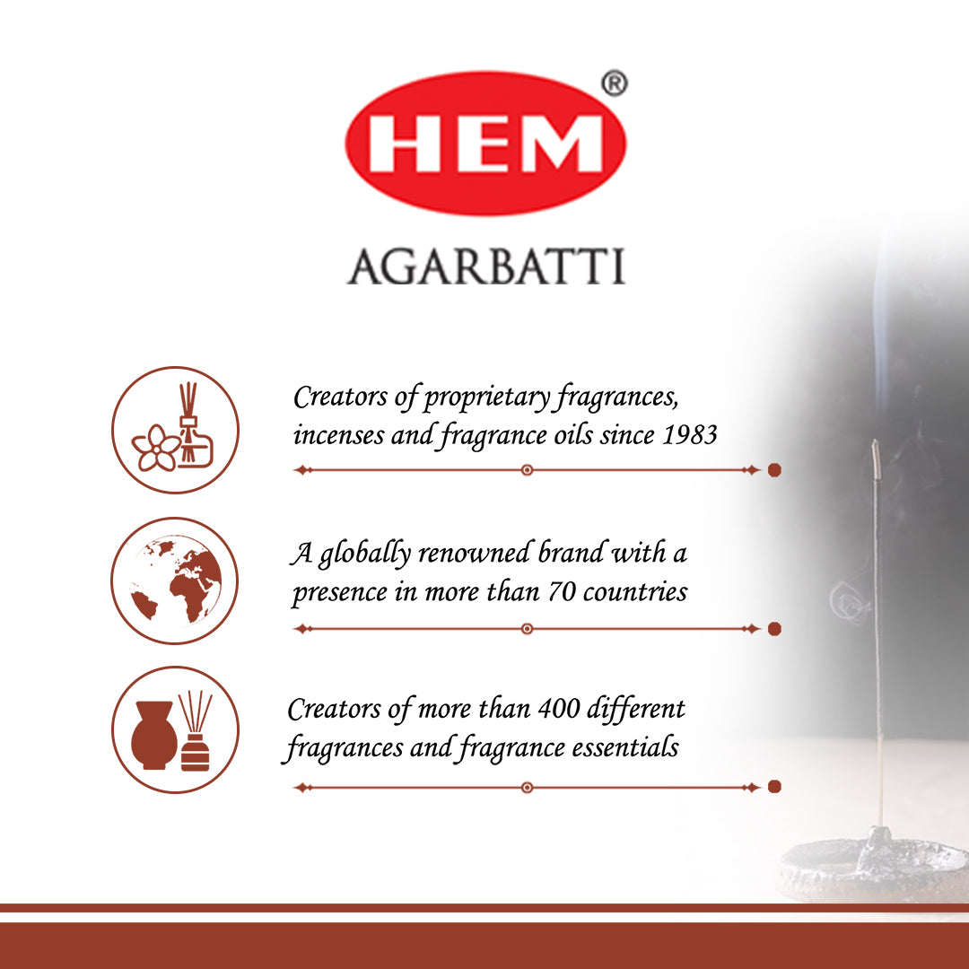 HEM Fortune Sandal Incense Sticks - Pack of 2 (250g Each)