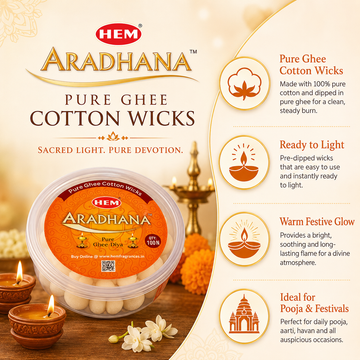 HEM Aradhana Pure Ghee Diya (100 pieces per box)
