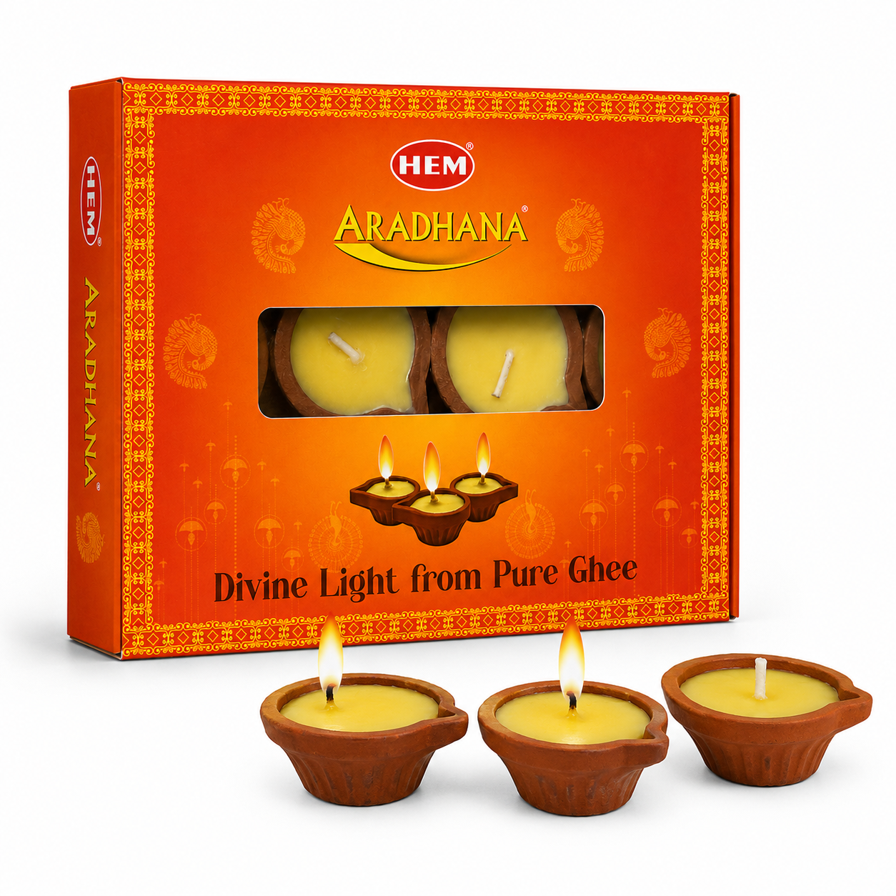 HEM Aradhana Mitti Ghee Diya (12 pcs)
