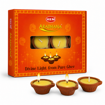 HEM Aradhana Mitti Ghee Diya (12 pcs)