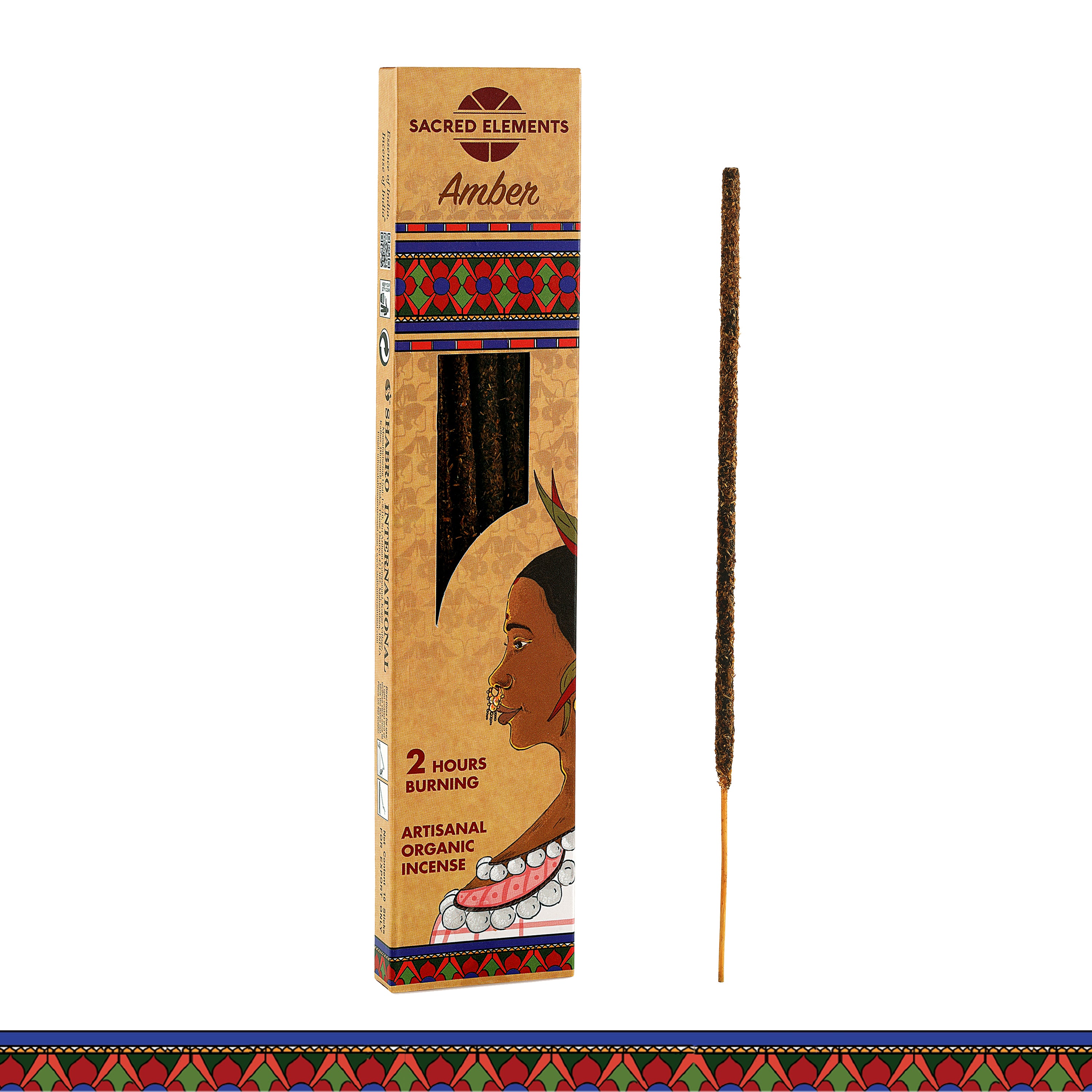 Sacred Elements Amber Organic Incense Sticks (Pack of 3)