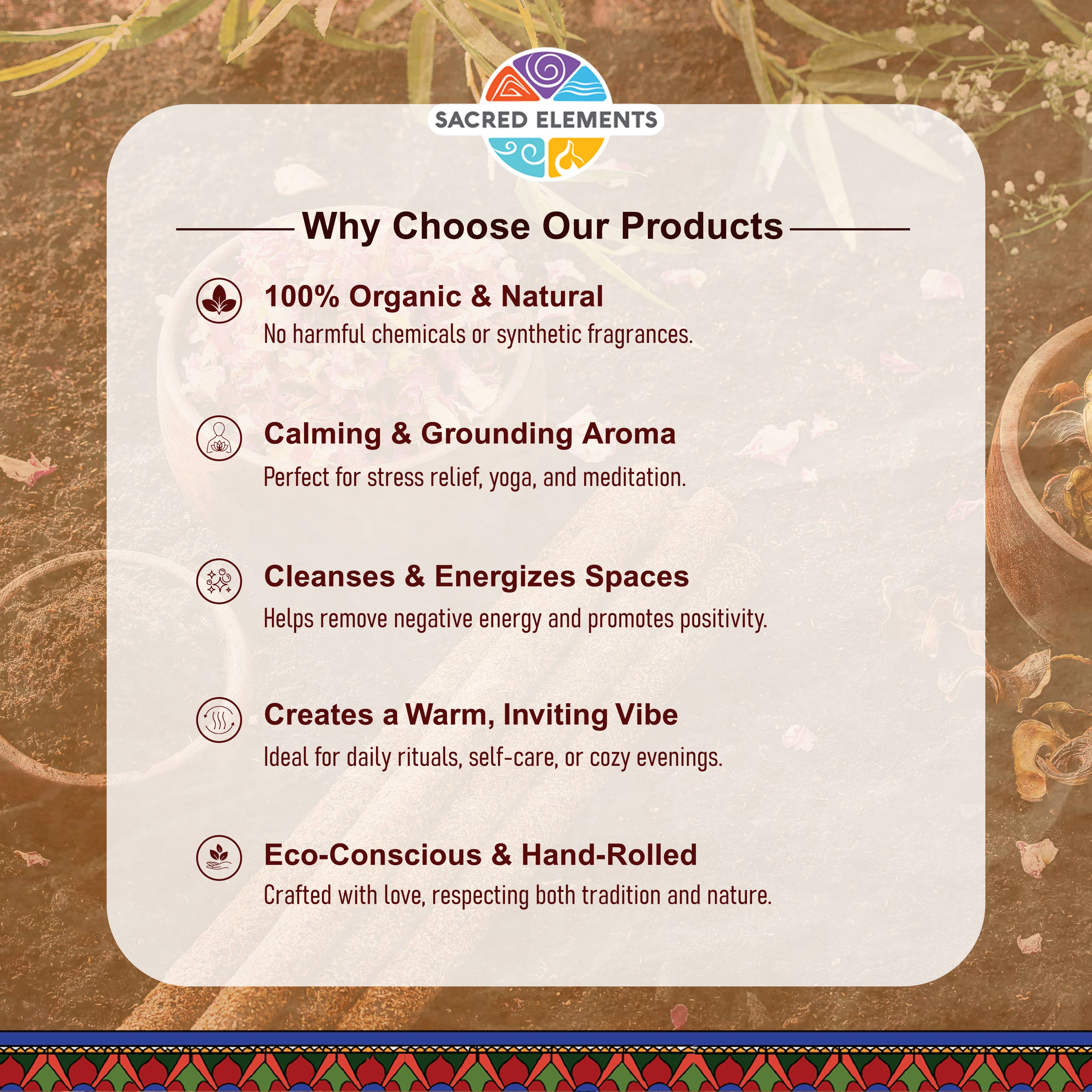 Sacred Elements Amber Organic Incense Sticks (Pack of 3)