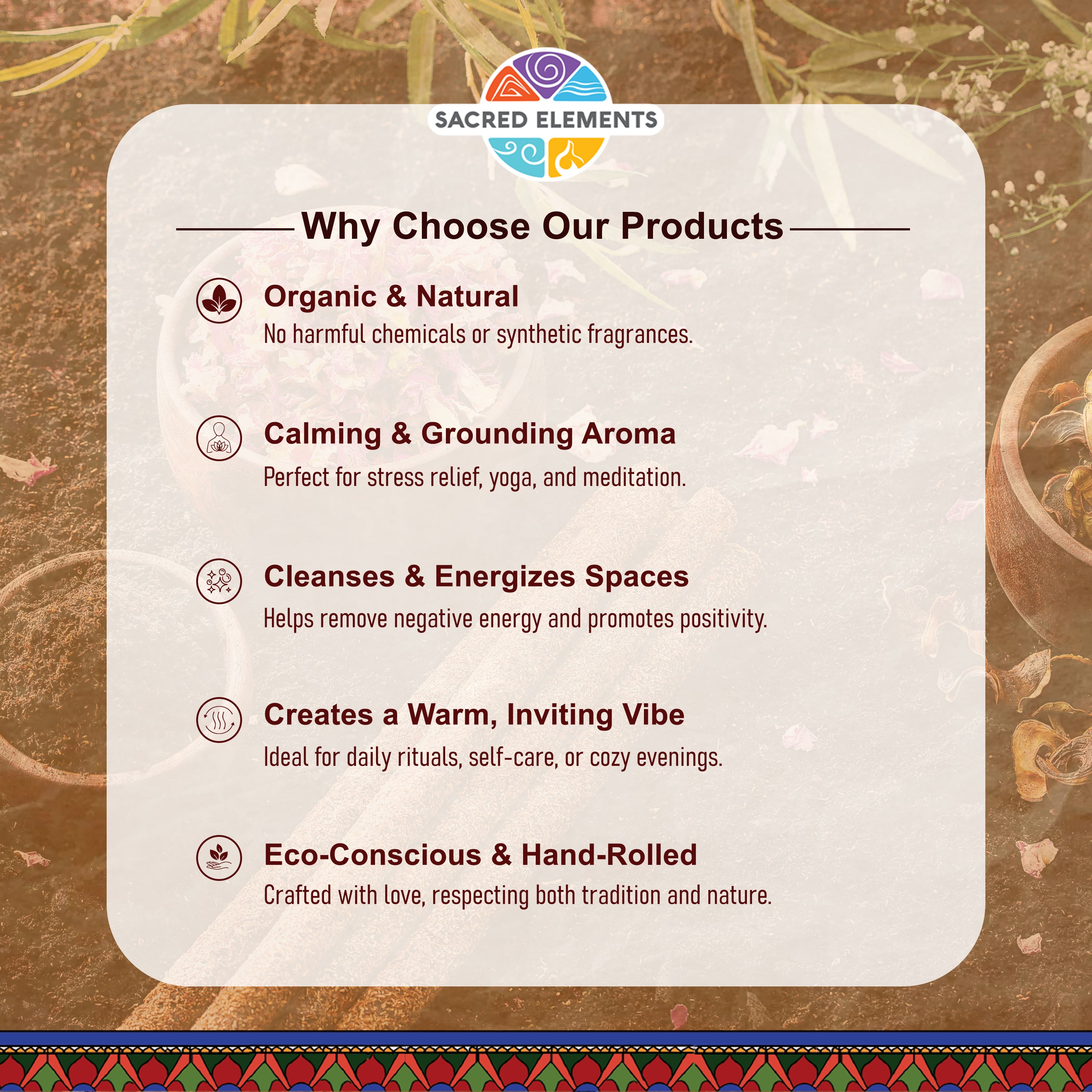 Sacred Elements Amber Organic Incense Sticks (Pack of 3)