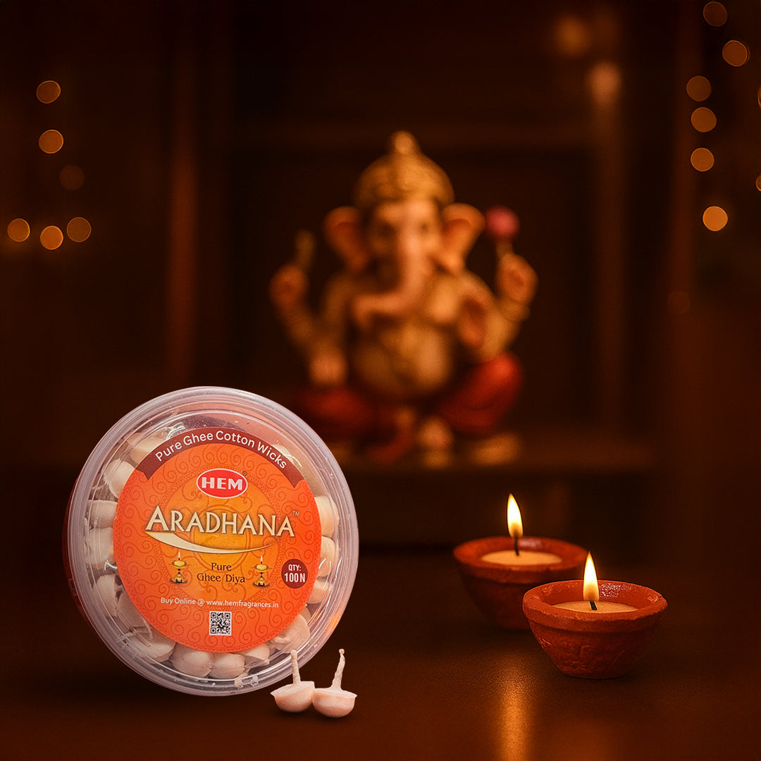HEM Aradhana Pure Ghee Diya (100 pieces per box)