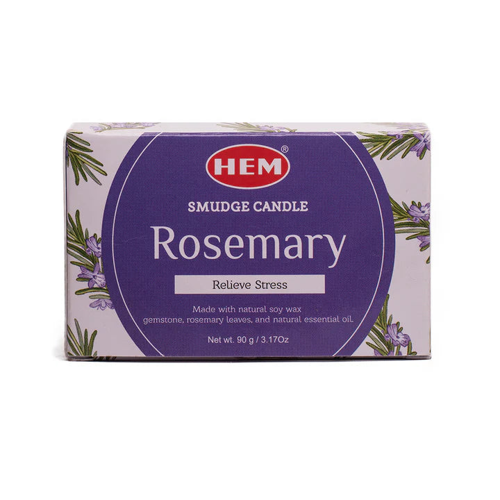 Rosemary Smudge Candles Soy Wax Candles with Crystals