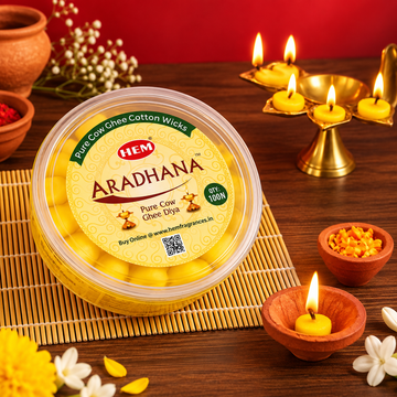 HEM Aradhana Pure Cow Ghee Diya (100 pieces per box)