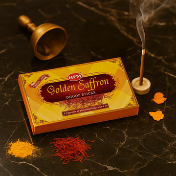 Golden Saffron Dhoop Stick 50g each- pack of 3