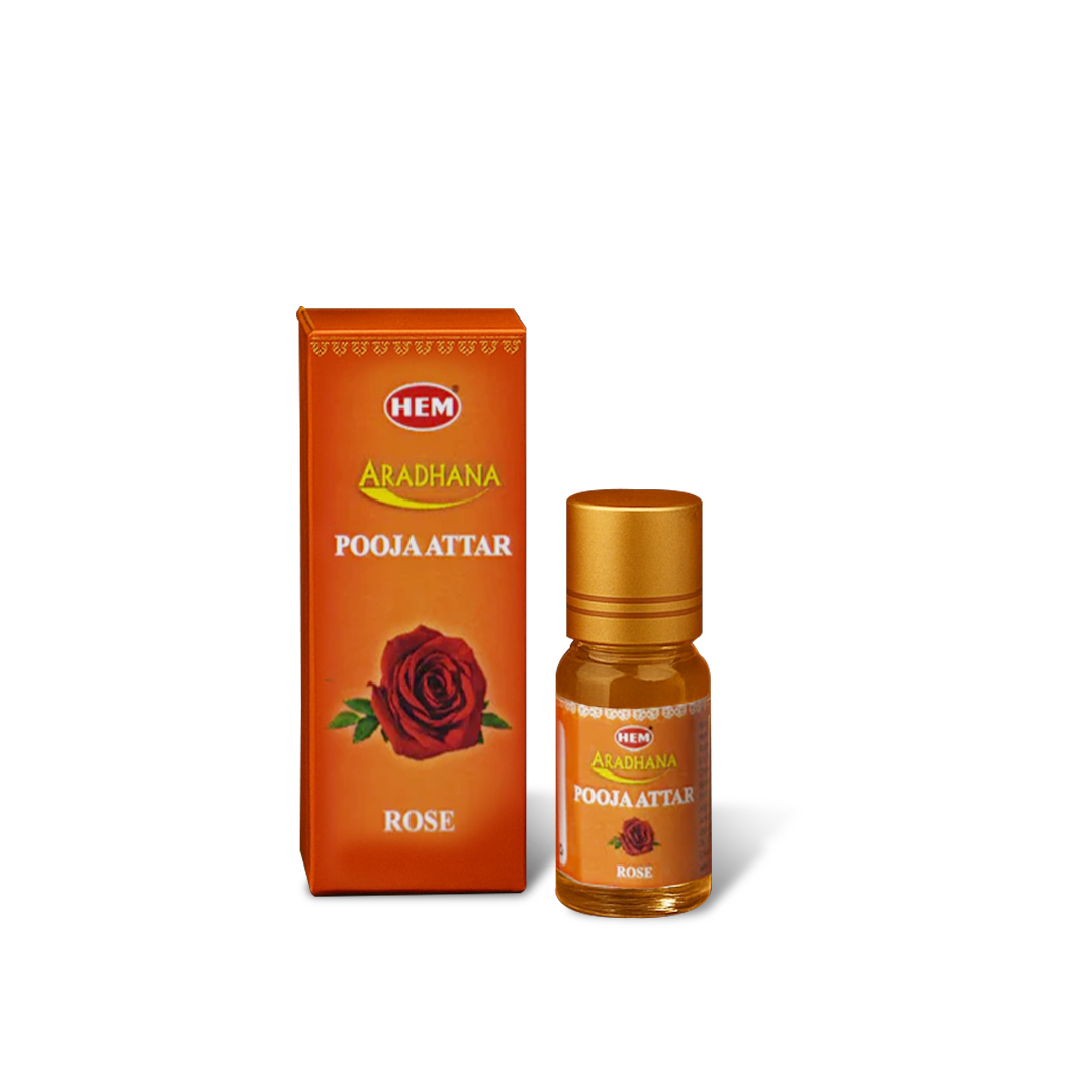 HEM Aradhana Rose Pooja Attar Pack of 5