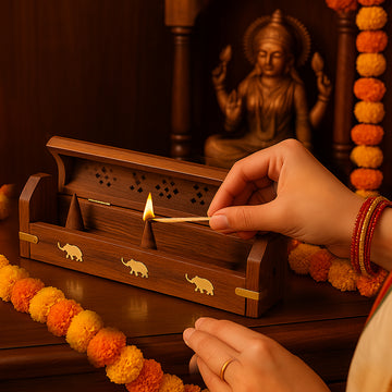 HEM Aradhana Wooden Agarbatti Stand