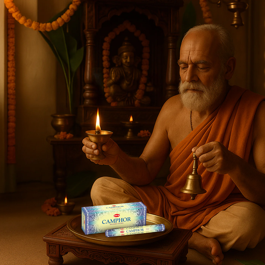 HEM Camphor Incense Sticks - Pack of 6 (20 Sticks Each)