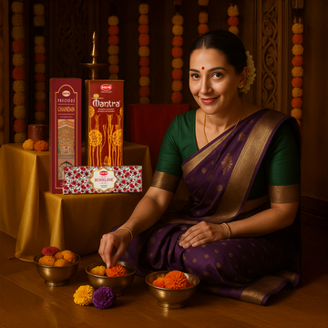 HEM Agarbatti Combo Pack of 3 Fragrance [Roseline 70 g + Chandan 100 g + Mantra Masala 50 g]