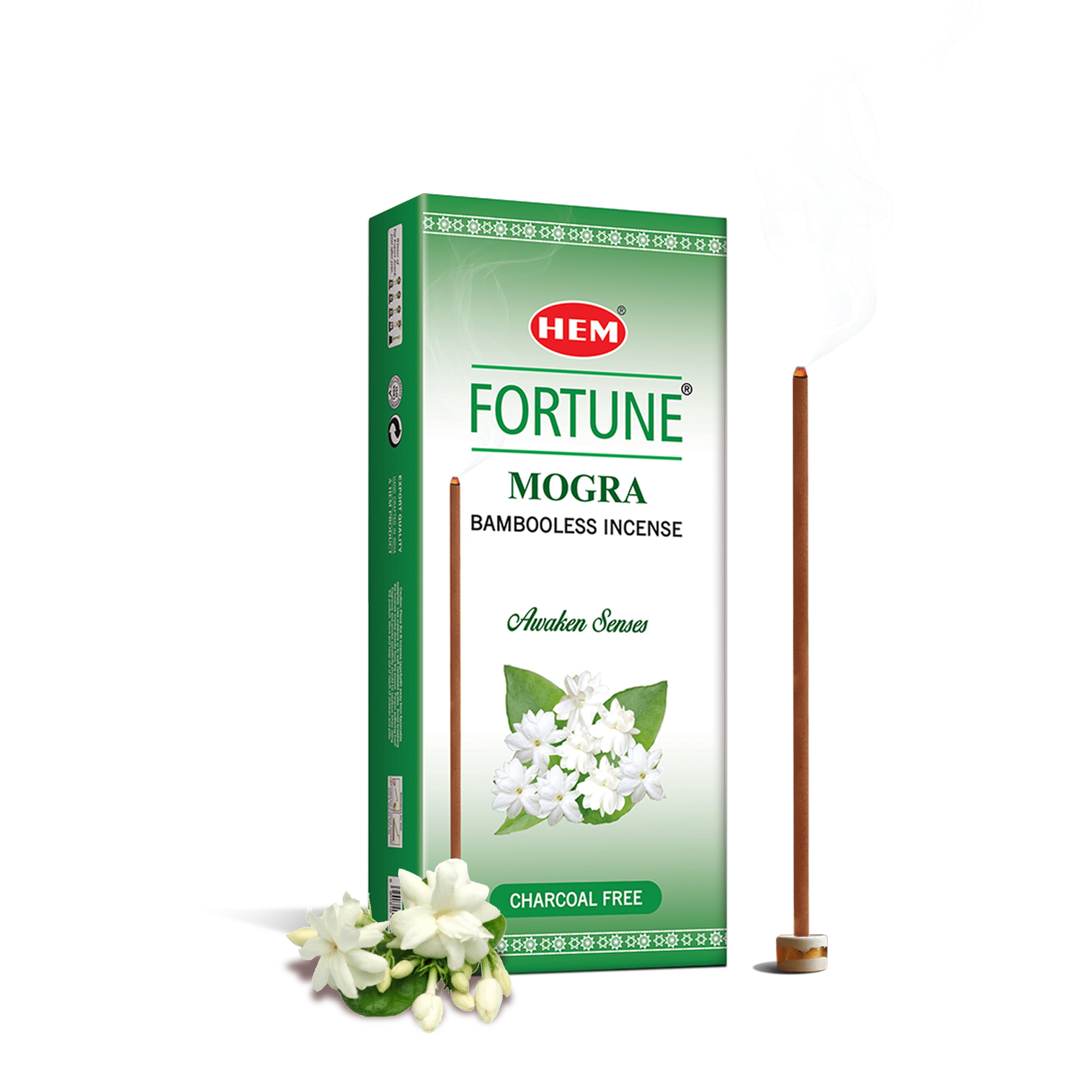 HEM Fortune Mogra Bambooless Incense Stick Pack of 2 (180g Each)