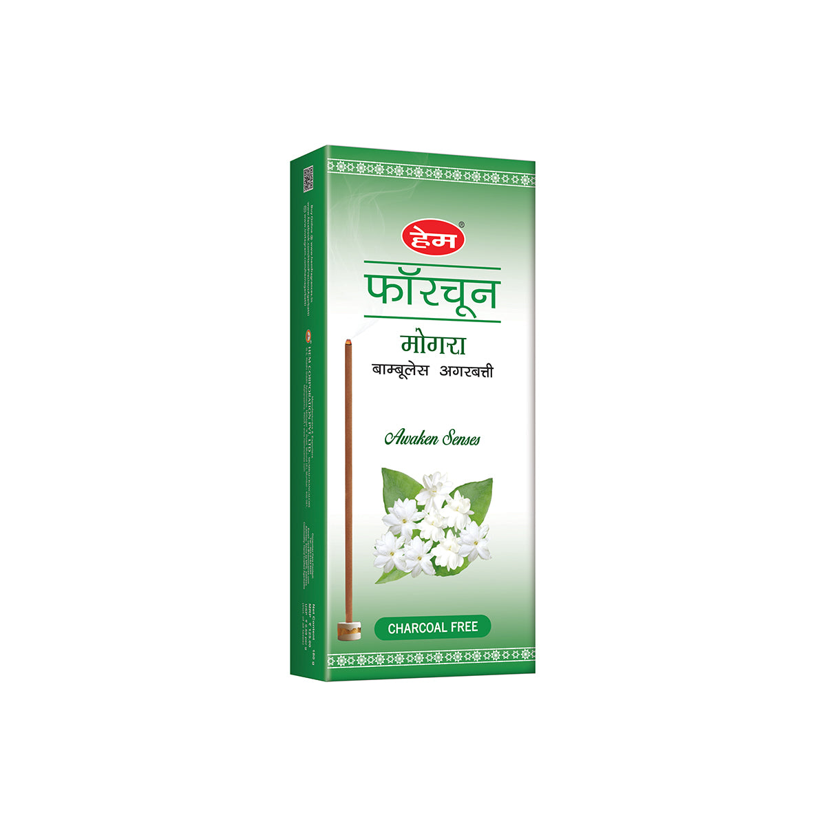 HEM Fortune Mogra Bambooless Incense Stick Pack of 2 (180g Each)