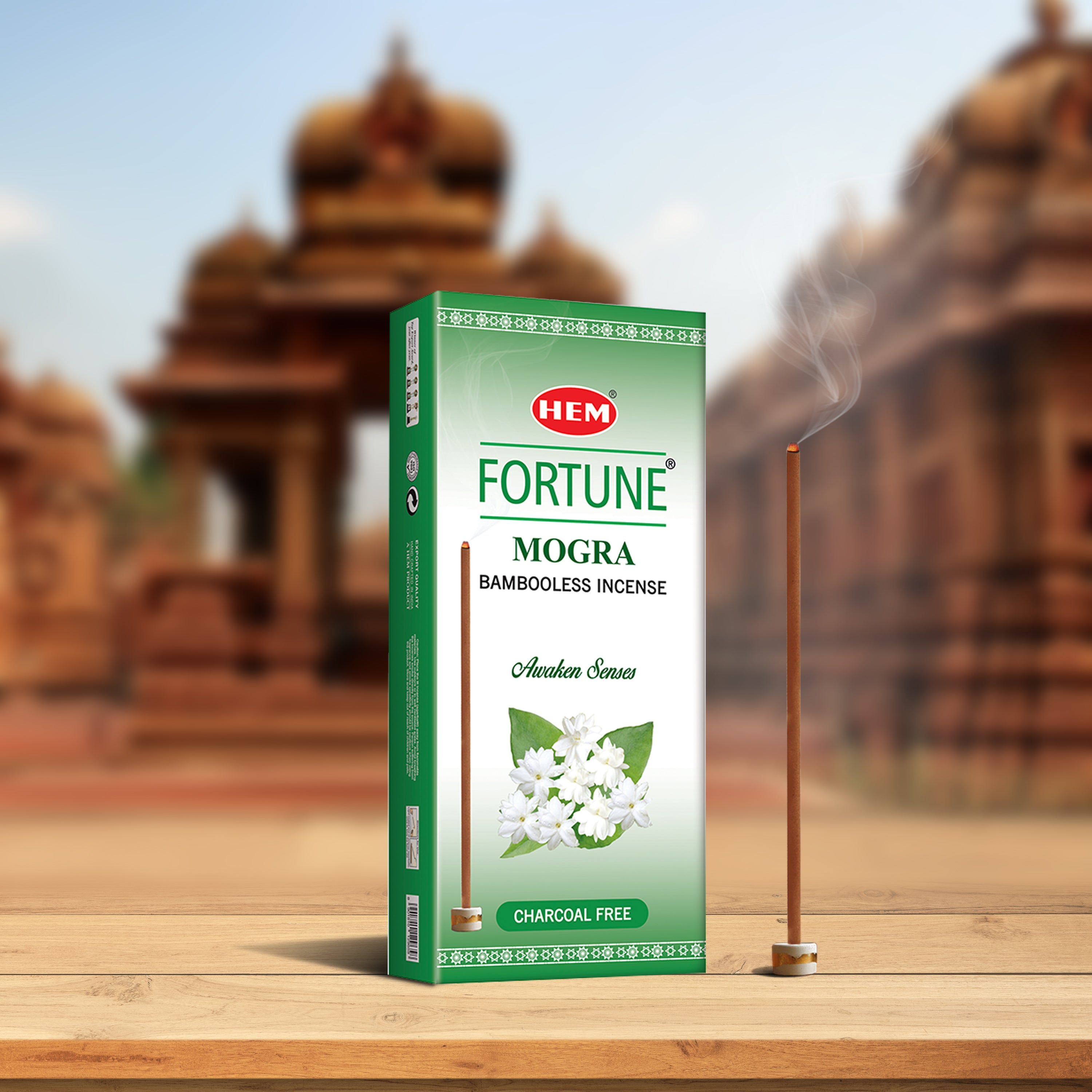 HEM Fortune Mogra Bambooless Incense Stick Pack of 2 (180g Each)