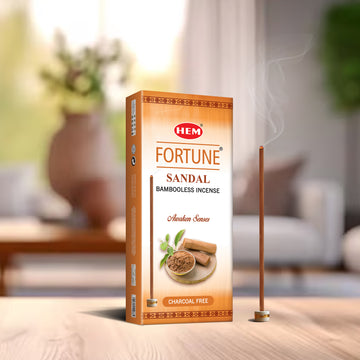 HEM Fortune Sandal Bambooless Incense Stick Pack of 2 (180g Each)